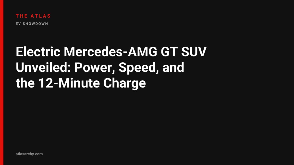 Electric Mercedes-AMG GT SUV Unveiled: Power, Speed, and the 12-Minute Charge